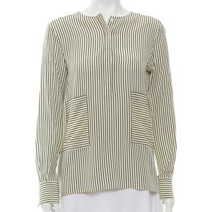 ALTUZARRA Silk Striped Blouse